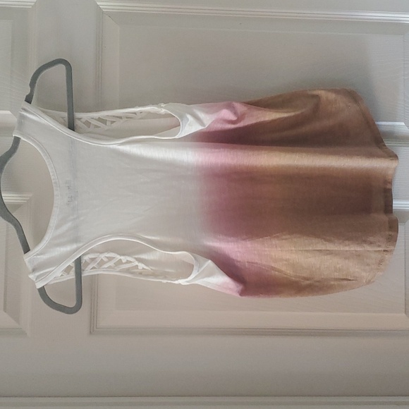 Mudd women's racerback ombre tank top.  Size large. - Picture 3 of 7